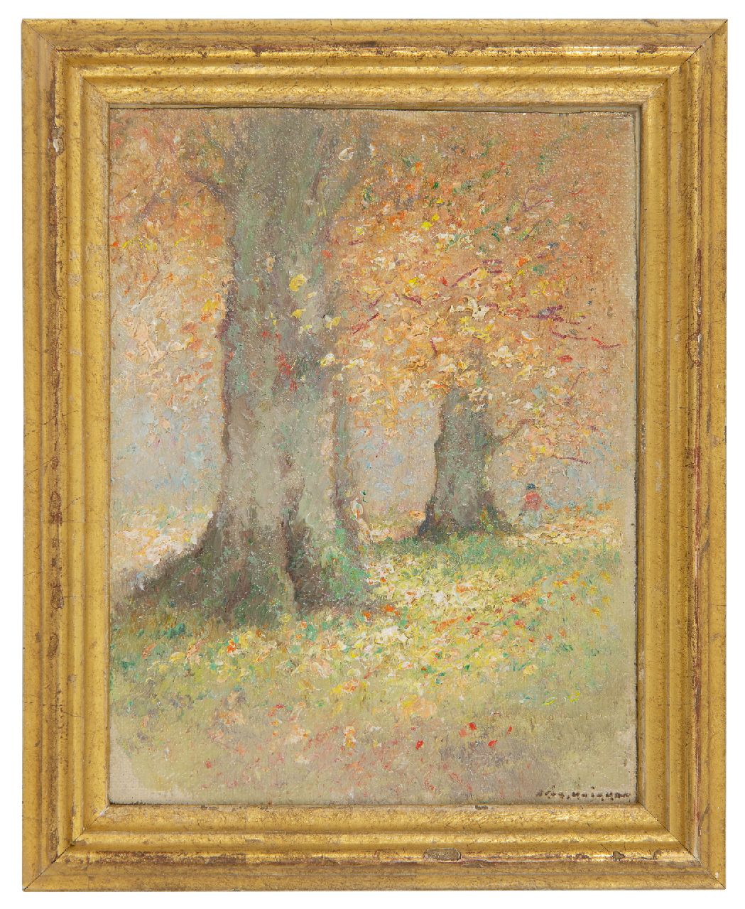 Knikker A. | Aris Knikker | Schilderijen te koop aangeboden | Beuken in de herfst, olieverf op doek op board 15,4 x 11,6 cm, gesigneerd rechtsonder Knikker A. | Aris Knikker | Schilderijen te koop aangeboden | Beuken in de herfst, olieverf op doek op board 15,4 x 11,6 cm, gesigneerd rechtsonder