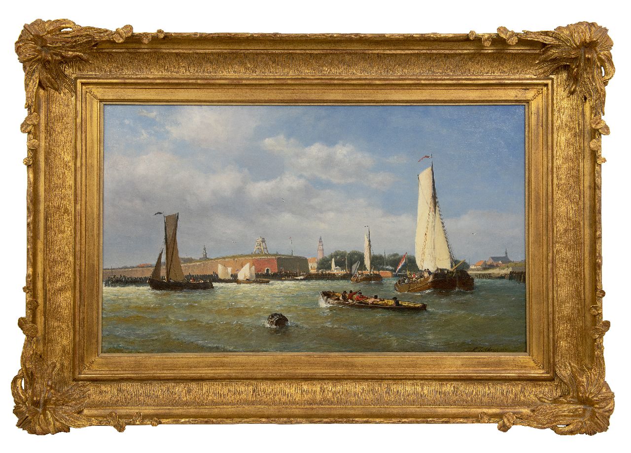 Clays P.J. | Paul Jean Clays | Schilderijen te koop aangeboden | Zeilwedstrijd op de rede van Vlissingen, olieverf op doek 60,1 x 100,0 cm, gesigneerd rechtsonder en gedateerd 1860 Clays P.J. | Paul Jean Clays | Schilderijen te koop aangeboden | Zeilwedstrijd op de rede van Vlissingen, olieverf op doek 60,1 x 100,0 cm, gesigneerd rechtsonder en gedateerd 1860