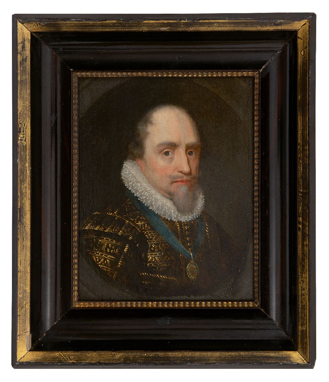 Mierevelt (atelier van) M.J. van | Michiel Jansz. van Mierevelt (atelier van) | Schilderijen te koop aangeboden | Portret van Maurits, ca 1620, Prins van Oranje-Nassau (1567-1625), lid van De Orde van de Kousenband in 1612, olieverf op paneel 27,0 x 20,0 cm Mierevelt (atelier van) M.J. van | Michiel Jansz. van Mierevelt (atelier van) | Schilderijen te koop aangeboden | Portret van Maurits, ca 1620, Prins van Oranje-Nassau (1567-1625), lid van De Orde van de Kousenband in 1612, olieverf op paneel 27,0 x 20,0 cm