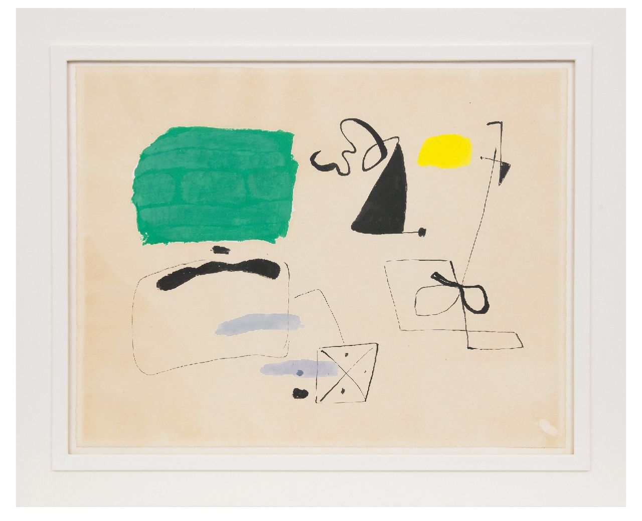 Ouborg P. | Pieter 'Piet' Ouborg | Aquarellen en tekeningen te koop aangeboden | Figuren tussen roependen, inkt en gouache op papier 49,0 x 64,5 cm, te dateren ca. 1945-1950 Ouborg P. | Pieter 'Piet' Ouborg | Aquarellen en tekeningen te koop aangeboden | Figuren tussen roependen, inkt en gouache op papier 49,0 x 64,5 cm, te dateren ca. 1945-1950