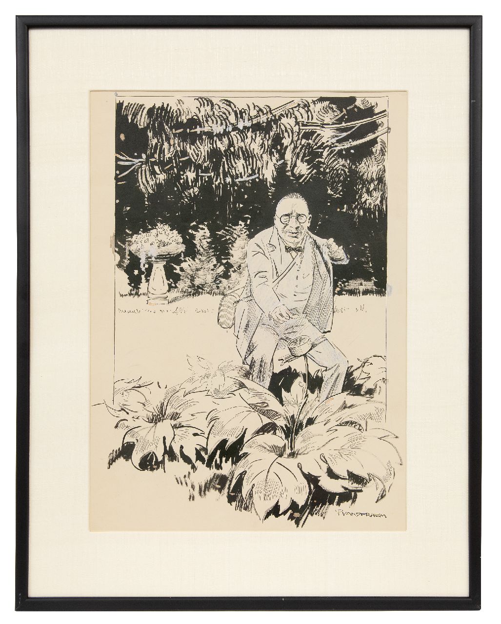 Hem P. van der | Pieter 'Piet' van der Hem | Aquarellen en tekeningen te koop aangeboden | De verboden bloem, inkt en krijt op papier 50,0 x 35,0 cm, gesigneerd rechtsonder Hem P. van der | Pieter 'Piet' van der Hem | Aquarellen en tekeningen te koop aangeboden | De verboden bloem, inkt en krijt op papier 50,0 x 35,0 cm, gesigneerd rechtsonder