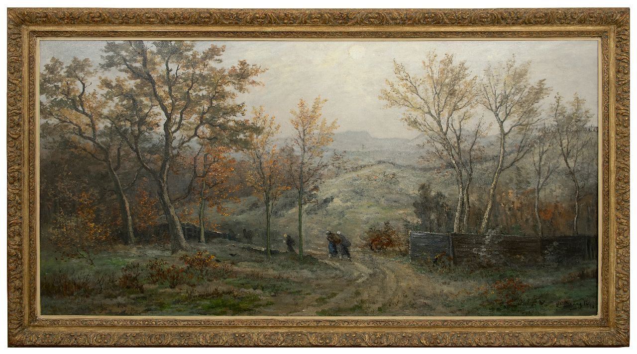 Mesdag H.W.  | Hendrik Willem Mesdag | Schilderijen te koop aangeboden | Duinlandschap bij Den Haag (mogelijk achter Duinauwe aan de Oude Scheveningseweg, Den Haag), olieverf op doek 90,7 x 180,4 cm, gesigneerd rechtsonder en gedateerd 1897