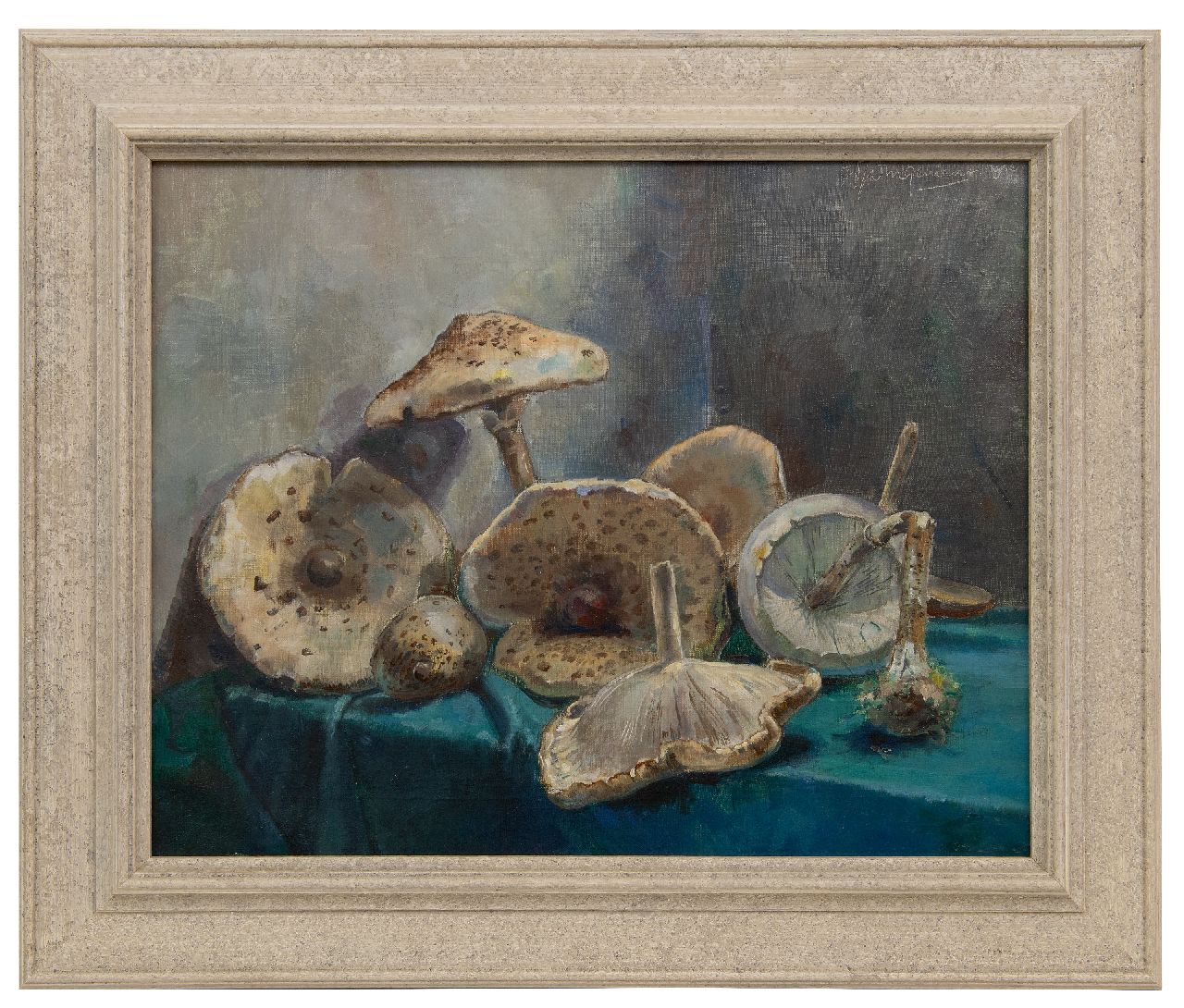 Dingemans W.J. | Waalko Jans Dingemans | Schilderijen te koop aangeboden | Stilleven met paddenstoelen, olieverf op doek 40,3 x 50,2 cm, gesigneerd rechtsboven en gedateerd 1932, zonder lijst Dingemans W.J. | Waalko Jans Dingemans | Schilderijen te koop aangeboden | Stilleven met paddenstoelen, olieverf op doek 40,3 x 50,2 cm, gesigneerd rechtsboven en gedateerd 1932, zonder lijst