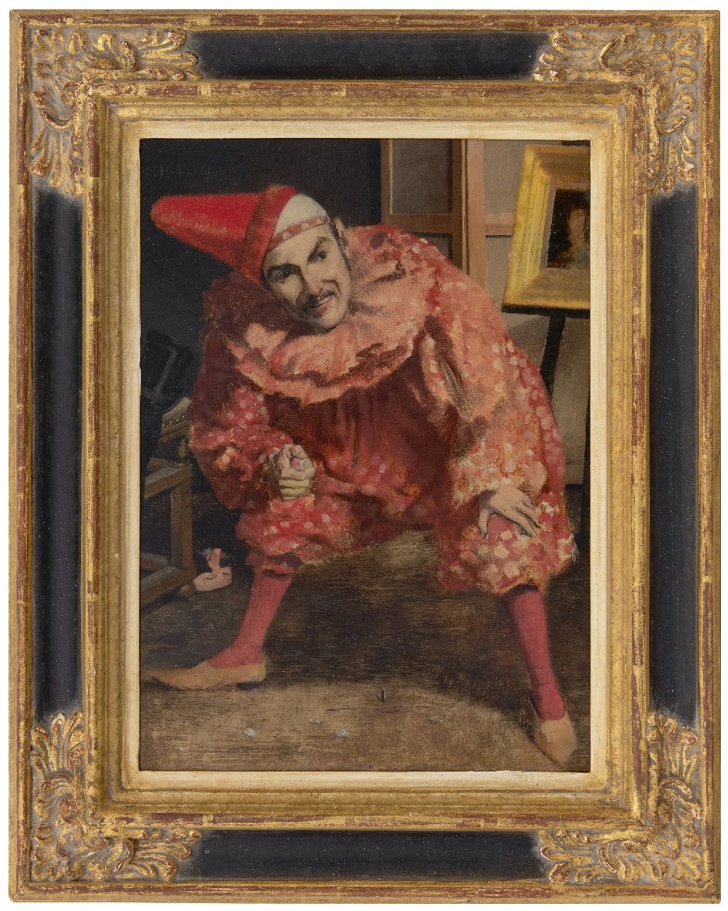 Evrard H. | Henri Evrard | Schilderijen te koop aangeboden | Pierrot, olieverf op paneel 35,8 x 26,2 cm, gesigneerd linksboven en gedateerd '85 Evrard H. | Henri Evrard | Schilderijen te koop aangeboden | Pierrot, olieverf op paneel 35,8 x 26,2 cm, gesigneerd linksboven en gedateerd '85
