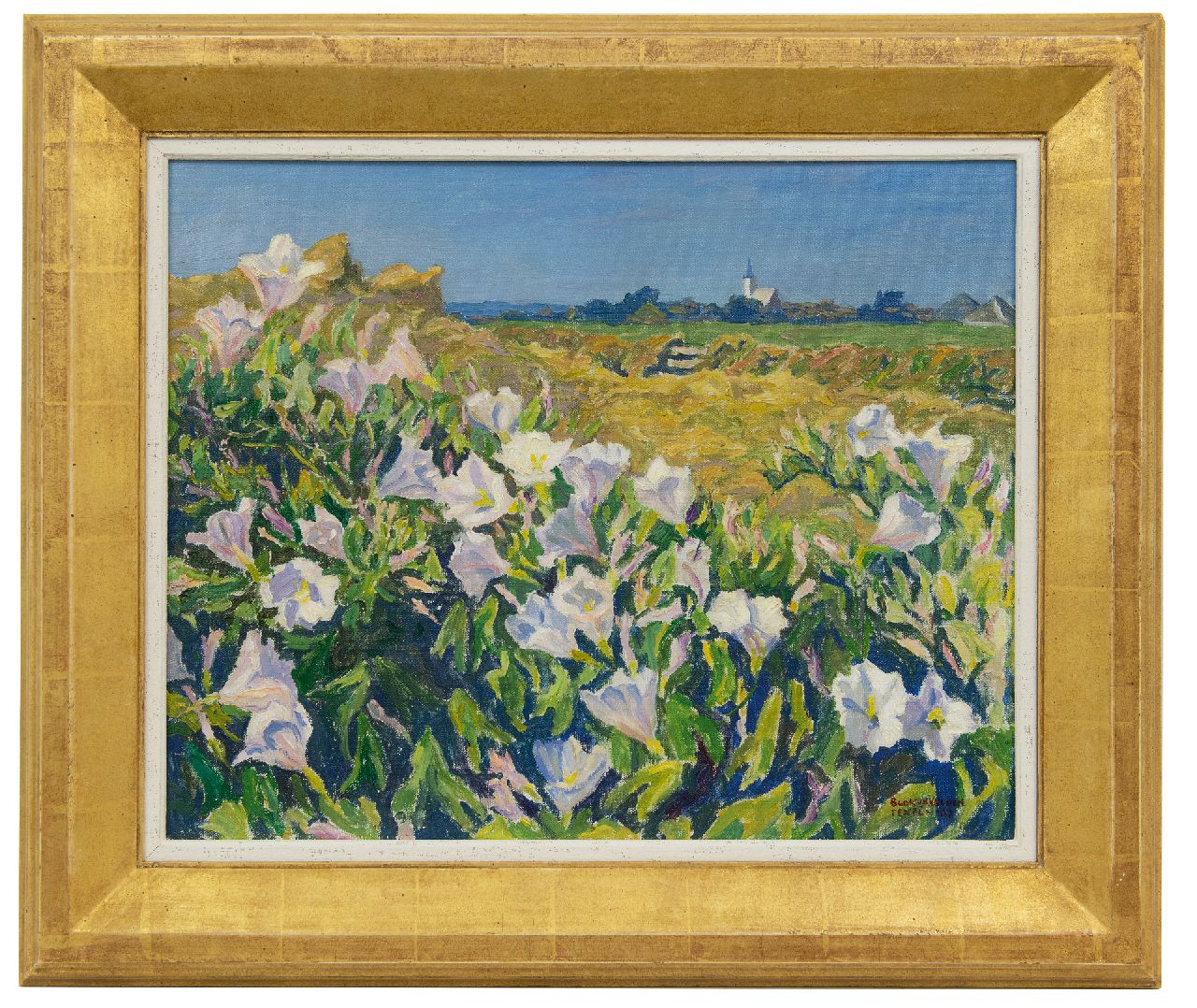Blok van der Velden A.D.  | Adrianus Dirk 'Ad' Blok van der Velden, Landschap bij Den Hoorn, Texel, olieverf op doek 40,4 x 50,2 cm, gesigneerd rechtsonder en gedateerd 'Texel' '67