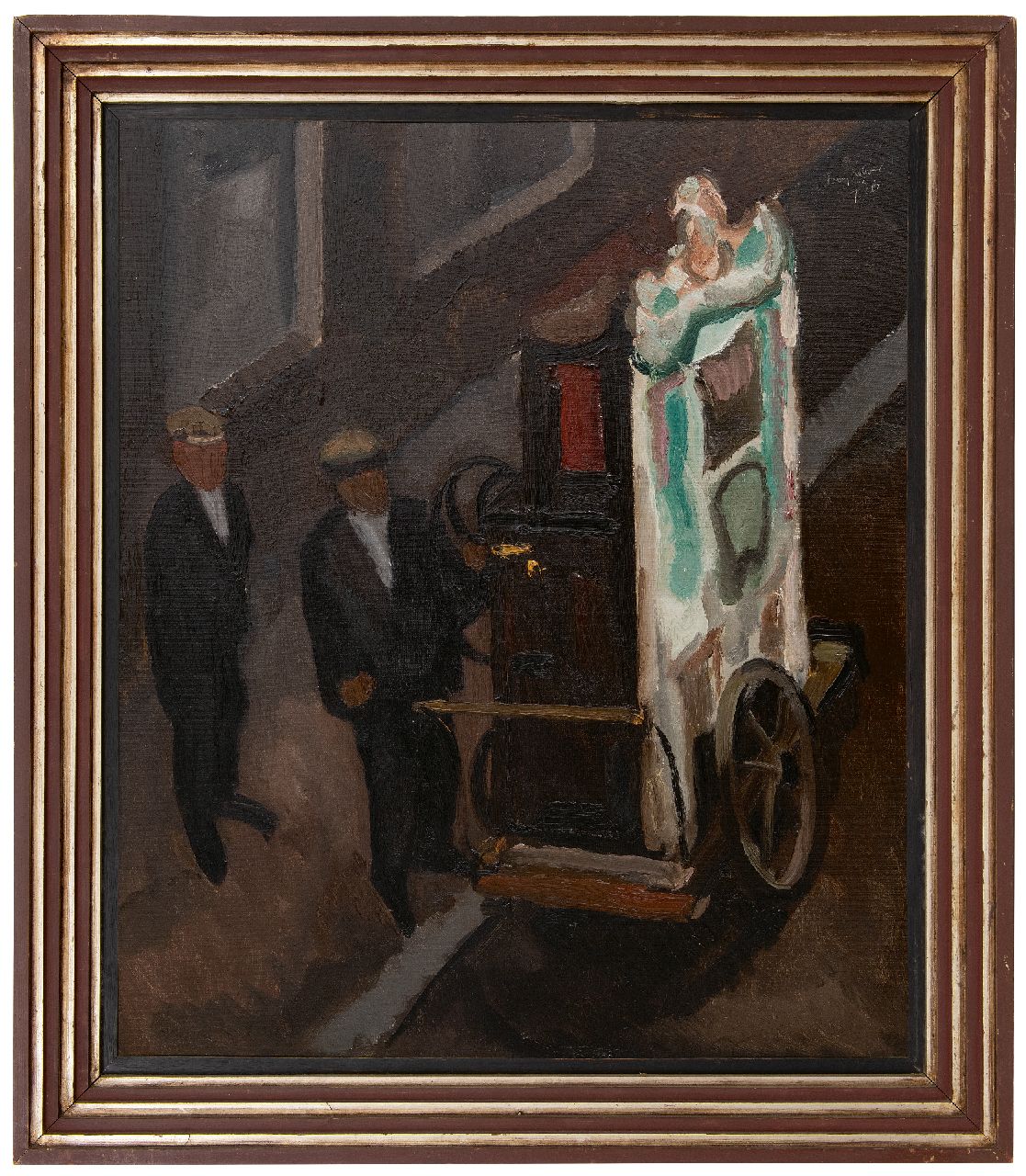 Kelder A.B.  | Antonius Bernardus 'Toon' Kelder | Schilderijen te koop aangeboden | De orgeldraaier, olieverf op doek 76,0 x 64,4 cm, gesigneerd rechtsboven en gedateerd 7 '26