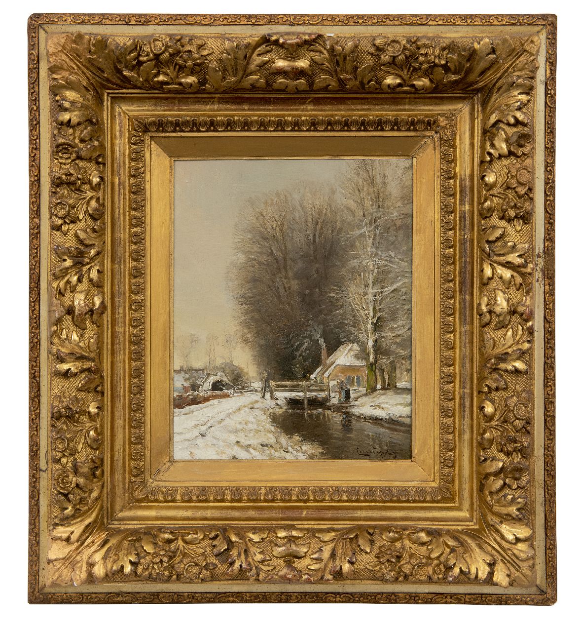 Apol L.F.H. | Lodewijk Franciscus Hendrik 'Louis' Apol, Besneeuwd pad langs de bosrand, olieverf op paneel 27,2 x 21,5 cm, gesigneerd rechtsonder Apol L.F.H. | Lodewijk Franciscus Hendrik 'Louis' Apol, Besneeuwd pad langs de bosrand, olieverf op paneel 27,2 x 21,5 cm, gesigneerd rechtsonder