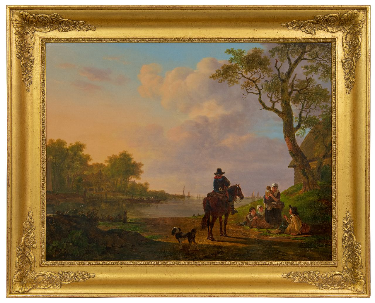 Strij J. van | Jacob van Strij | Schilderijen te koop aangeboden | De postiljon, olieverf op paneel 64,9 x 83,8 cm, gesigneerd rechtsonder Strij J. van | Jacob van Strij | Schilderijen te koop aangeboden | De postiljon, olieverf op paneel 64,9 x 83,8 cm, gesigneerd rechtsonder