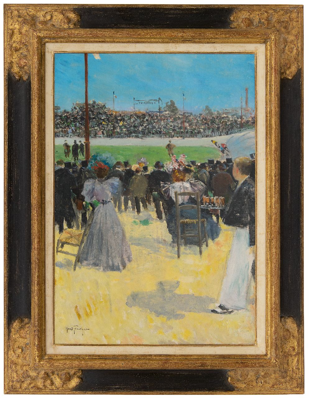 Abel-Truchet L. | Louis Abel-Truchet, Le vélodrome, olieverf op doek 55,2 x 38,6 cm, gesigneerd linksonder Abel-Truchet L. | Louis Abel-Truchet, Le vélodrome, olieverf op doek 55,2 x 38,6 cm, gesigneerd linksonder