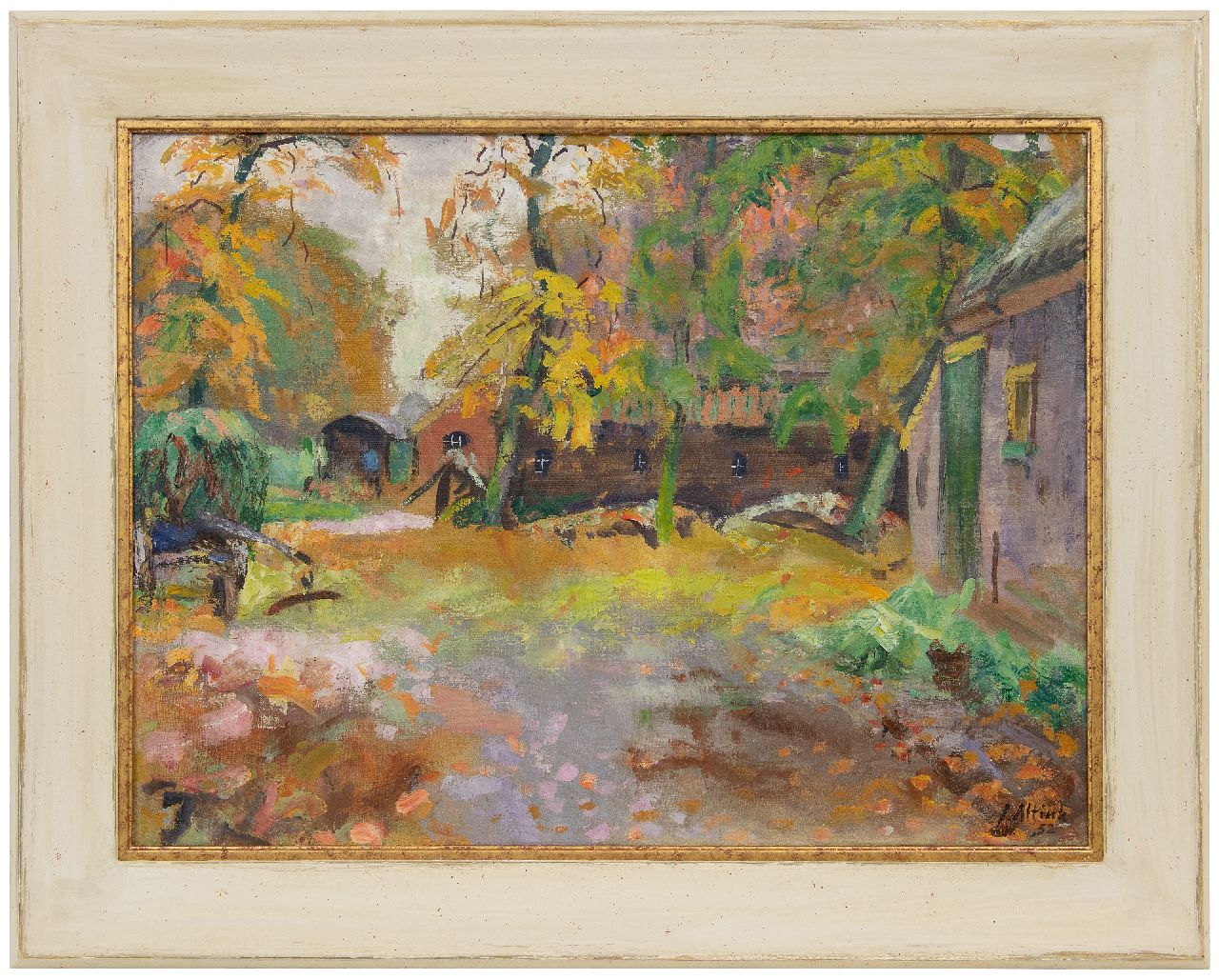 Altink J. | Jan Altink, Herfstlandschap in Essen, olieverf op doek 60,4 x 80,7 cm, gesigneerd rechtsonder en gedateerd '52 Altink J. | Jan Altink, Herfstlandschap in Essen, olieverf op doek 60,4 x 80,7 cm, gesigneerd rechtsonder en gedateerd '52