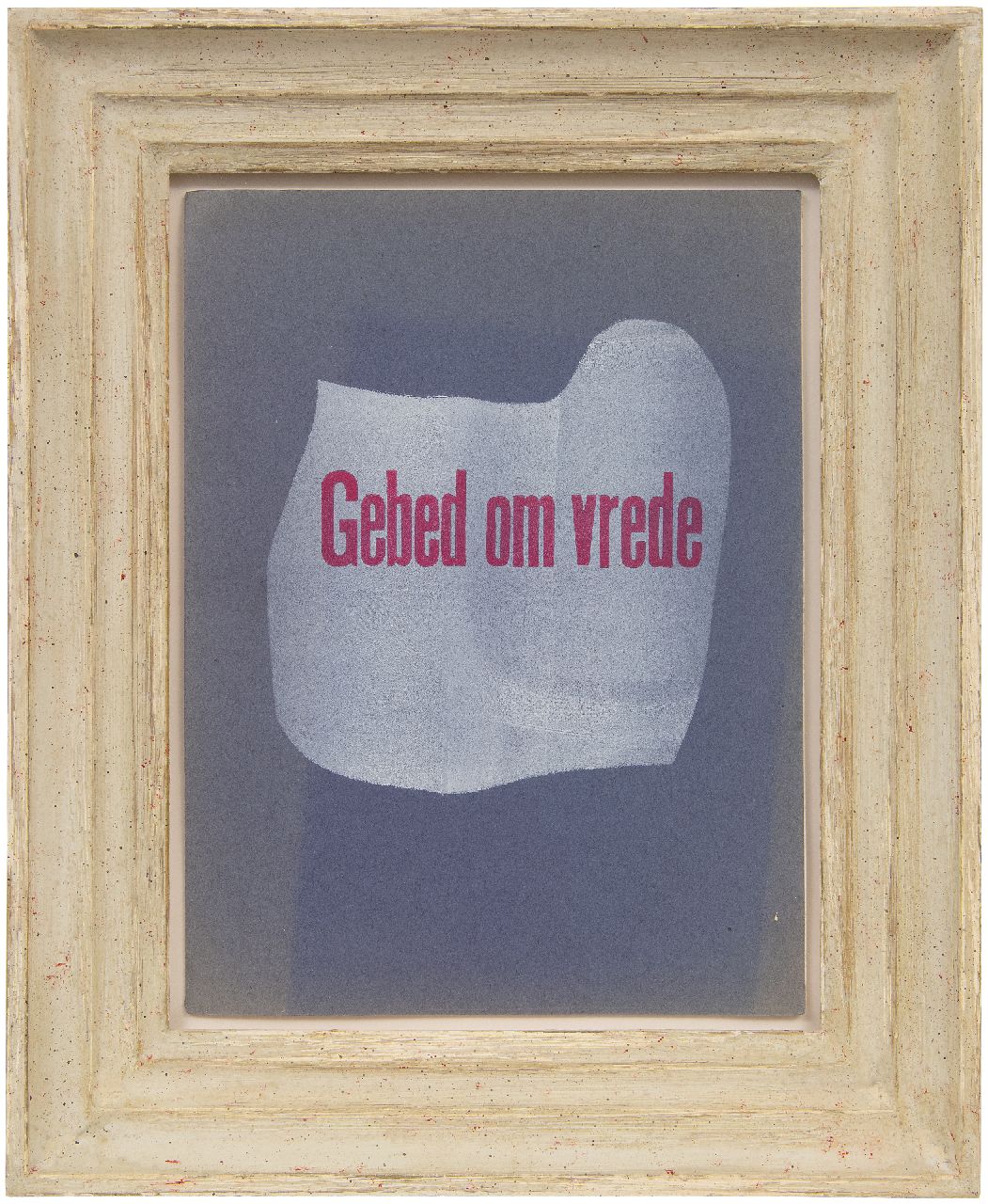 Werkman H.N. | Hendrik Nicolaas Werkman, De Blauwe Schuit: Gebed om vrede, sjabloondruk op papier 29,2 x 22,0 cm, gedateerd Mei 1943 Werkman H.N. | Hendrik Nicolaas Werkman, De Blauwe Schuit: Gebed om vrede, sjabloondruk op papier 29,2 x 22,0 cm, gedateerd Mei 1943
