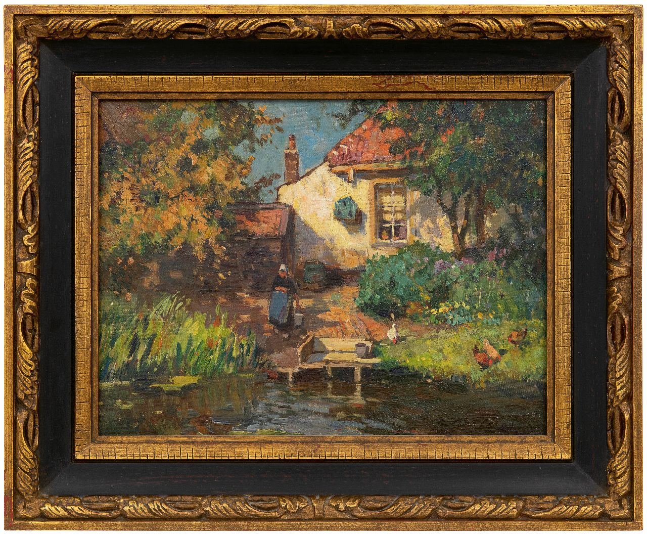 Viegers B.P. | Bernardus Petrus 'Ben' Viegers, Boerenhoeve in Broeksloot, olieverf op doek 30,3 x 40,4 cm, gesigneerd rechtsonder Viegers B.P. | Bernardus Petrus 'Ben' Viegers, Boerenhoeve in Broeksloot, olieverf op doek 30,3 x 40,4 cm, gesigneerd rechtsonder