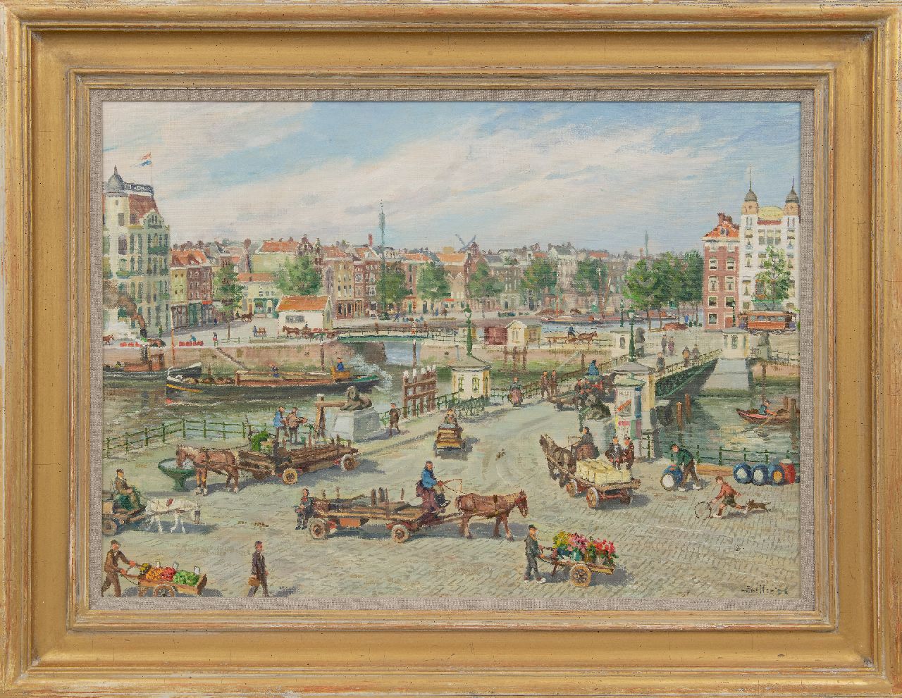 Spetter H. | Hendrik Spetter, De Spaansekade, Rotterdam, olieverf op doek 50,1 x 70,1 cm, gesigneerd rechtsonder en gedateerd '76 Spetter H. | Hendrik Spetter, De Spaansekade, Rotterdam, olieverf op doek 50,1 x 70,1 cm, gesigneerd rechtsonder en gedateerd '76