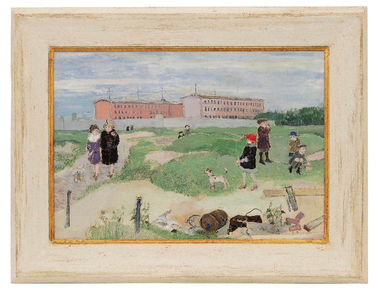 Kamerlingh Onnes H.H. | 'Harm' Henrick Kamerlingh Onnes | Schilderijen te koop aangeboden | De hond uitlaten, Scheveningen, olieverf op doek 44,4 x 62,3 cm, gesigneerd rechtsonder met initialen en gedateerd '27 Kamerlingh Onnes H.H. | 'Harm' Henrick Kamerlingh Onnes | Schilderijen te koop aangeboden | De hond uitlaten, Scheveningen, olieverf op doek 44,4 x 62,3 cm, gesigneerd rechtsonder met initialen en gedateerd '27