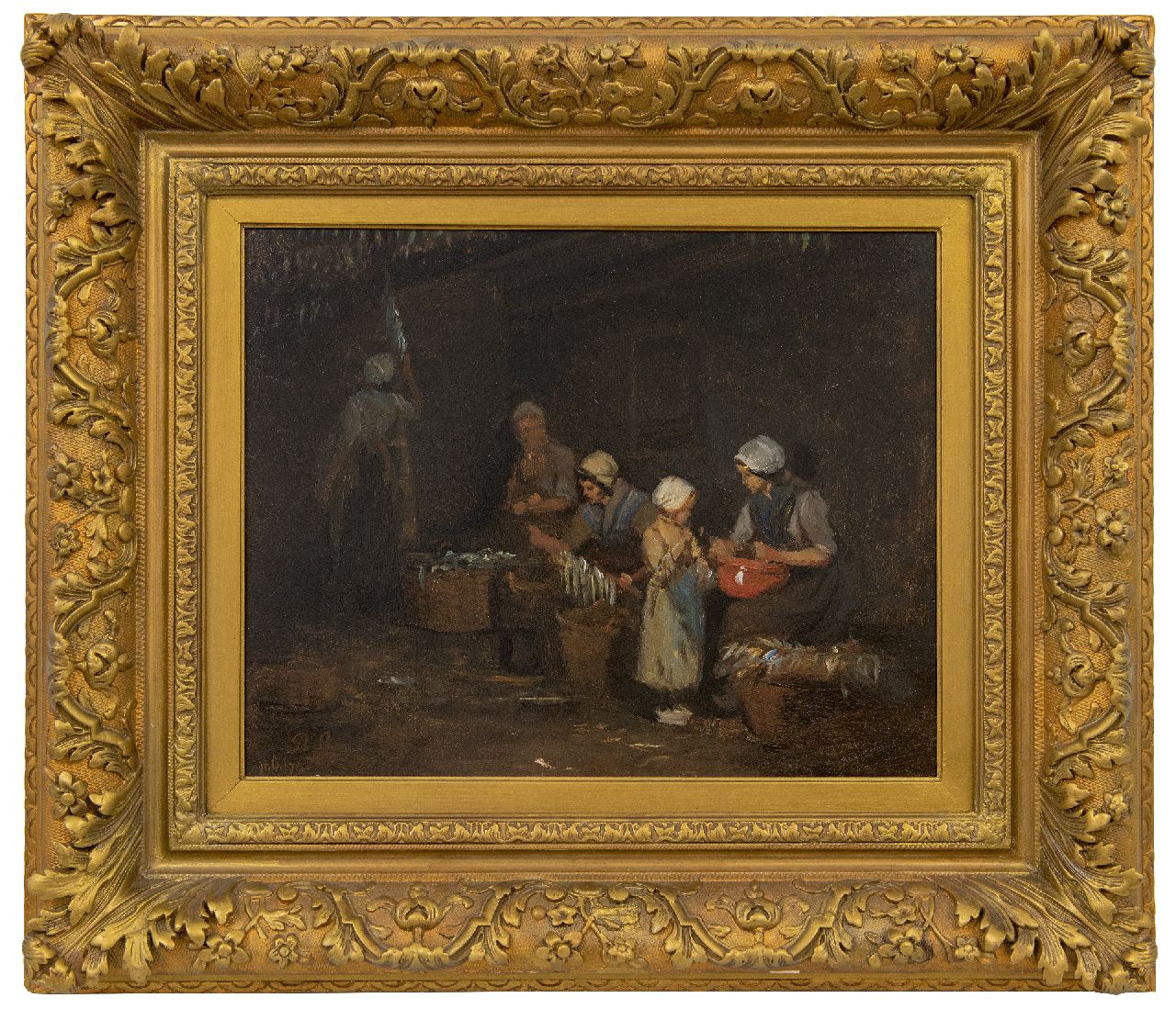 Sadée P.L.J.F. | Philip Lodewijk Jacob Frederik Sadée, Haringrokerij, olieverf op papier op board 35,0 x 42,5 cm, gesigneerd linksonder met initialen en gedateerd 10 Oct 74 Sadée P.L.J.F. | Philip Lodewijk Jacob Frederik Sadée, Haringrokerij, olieverf op papier op board 35,0 x 42,5 cm, gesigneerd linksonder met initialen en gedateerd 10 Oct 74