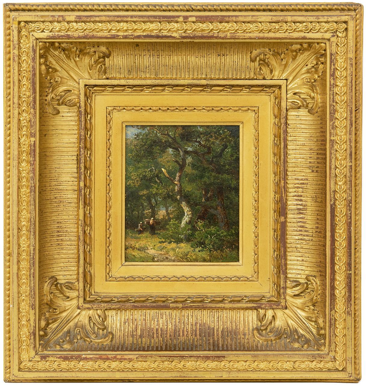 Borselen J.W. van | Jan Willem van Borselen, Boslandschap, olieverf op paneel 11,0 x 9,0 cm Borselen J.W. van | Jan Willem van Borselen, Boslandschap, olieverf op paneel 11,0 x 9,0 cm
