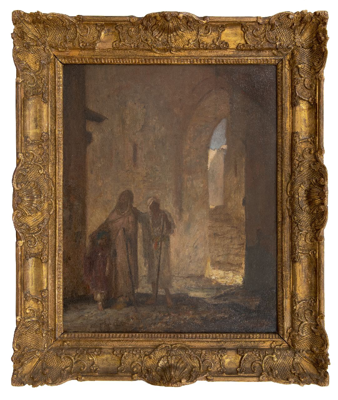 Bauer M.A.J. | 'Marius' Alexander Jacques Bauer, De blinde bedelaar, olieverf op doek 62,8 x 50,8 cm, gesigneerd rechtsonder Bauer M.A.J. | 'Marius' Alexander Jacques Bauer, De blinde bedelaar, olieverf op doek 62,8 x 50,8 cm, gesigneerd rechtsonder