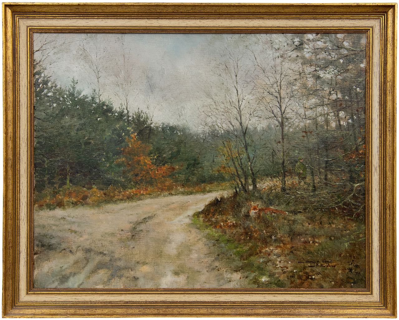 Poortvliet R.  | Rien Poortvliet, Vos in boslandschap, olieverf op doek 50,4 x 65,7 cm, gesigneerd rechtsonder en gedateerd '72