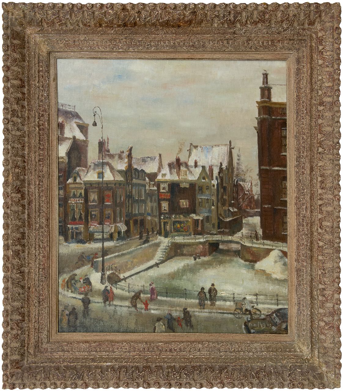 Meijers F. | Frans Meijers, Gezicht op het Rokin in Amsterdam vanuit Arti, olieverf op doek 70,1 x 60,1 cm, gesigneerd rechtsonder Meijers F. | Frans Meijers, Gezicht op het Rokin in Amsterdam vanuit Arti, olieverf op doek 70,1 x 60,1 cm, gesigneerd rechtsonder