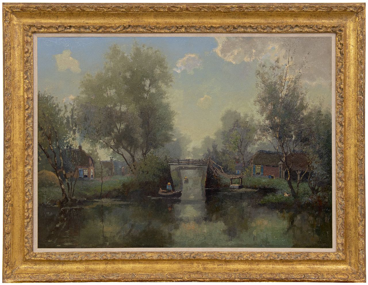Ydema E.  | Egnatius Ydema | Schilderijen te koop aangeboden | Vaartje in Giethoorn, olieverf op doek 68,2 x 94,8 cm, gesigneerd rechtsonder