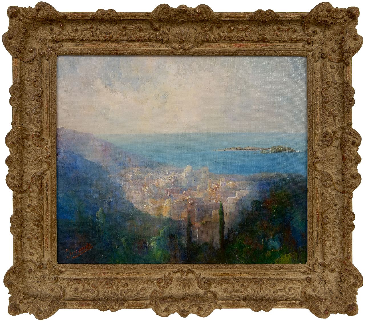 Imandt W. | Wilhelmus 'Willem' Jean Frederic Imandt | Schilderijen te koop aangeboden | Landschap Griekse archipel, olieverf op doek 50,5 x 60,5 cm, gesigneerd linksonder Imandt W. | Wilhelmus 'Willem' Jean Frederic Imandt | Schilderijen te koop aangeboden | Landschap Griekse archipel, olieverf op doek 50,5 x 60,5 cm, gesigneerd linksonder