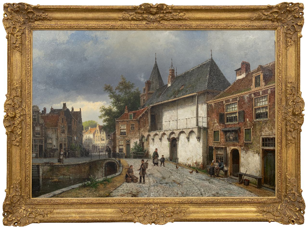 Koekkoek W. | Willem Koekkoek, Gezicht op de Koppelpoort te Amersfoort, olieverf op doek 86,5 x 125,5 cm, gesigneerd linksonder Koekkoek W. | Willem Koekkoek, Gezicht op de Koppelpoort te Amersfoort, olieverf op doek 86,5 x 125,5 cm, gesigneerd linksonder