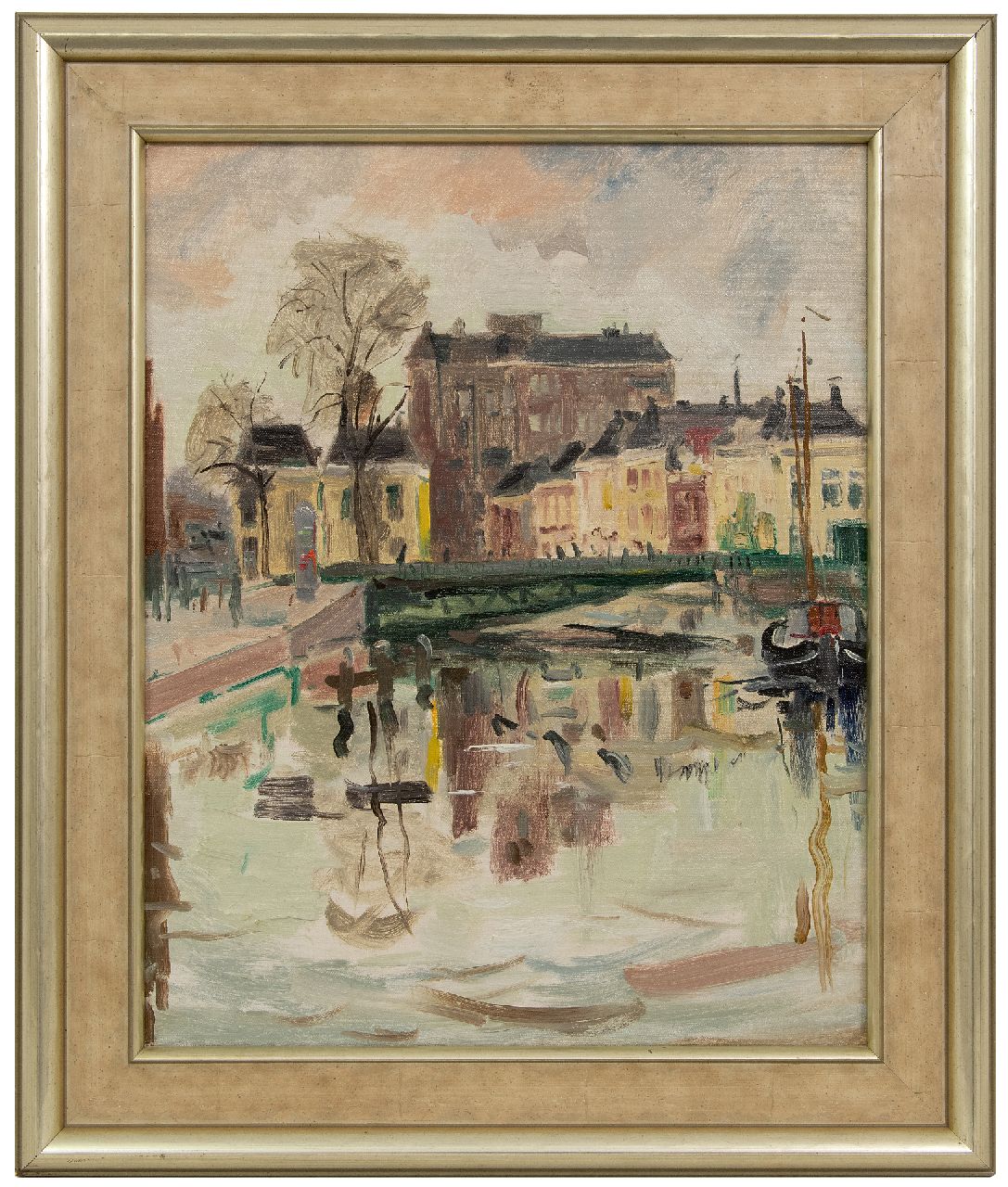 Walrecht B.H.D. | Bernardus Hermannus David 'Ben' Walrecht, De Steentilbrug, Groningen, olieverf op doek 50,5 x 40,4 cm, gesigneerd op spieraam en te dateren 1938 Walrecht B.H.D. | Bernardus Hermannus David 'Ben' Walrecht, De Steentilbrug, Groningen, olieverf op doek 50,5 x 40,4 cm, gesigneerd op spieraam en te dateren 1938