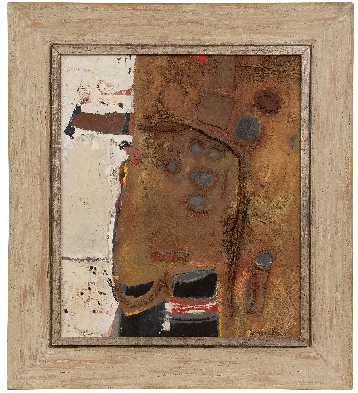 Wagemaker A.B. | Adriaan Barend 'Jaap' Wagemaker, Spaanse aarde, gemengde techniek op doek 65,3 x 55,5 cm, gesigneerd rechtsonder en gedateerd '56 Wagemaker A.B. | Adriaan Barend 'Jaap' Wagemaker, Spaanse aarde, gemengde techniek op doek 65,3 x 55,5 cm, gesigneerd rechtsonder en gedateerd '56