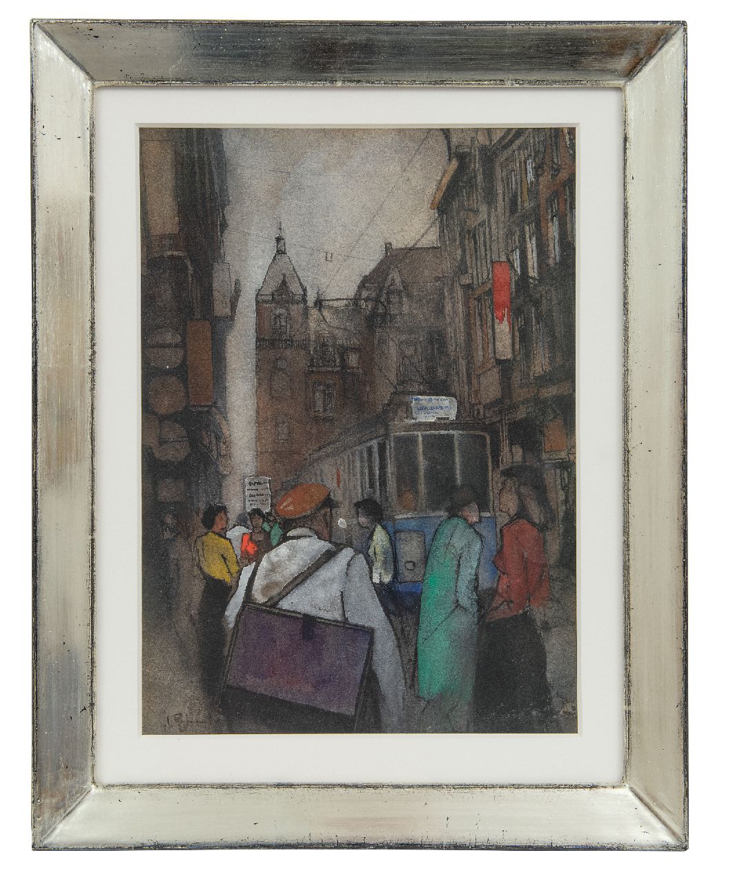 Rijlaarsdam J. | Jan Rijlaarsdam | Aquarellen en tekeningen te koop aangeboden | Winkelend publiek in de Amsterdamse Leidsestraat, pastel en aquarel op papier 28,2 x 20,2 cm, gesigneerd linksonder Rijlaarsdam J. | Jan Rijlaarsdam | Aquarellen en tekeningen te koop aangeboden | Winkelend publiek in de Amsterdamse Leidsestraat, pastel en aquarel op papier 28,2 x 20,2 cm, gesigneerd linksonder