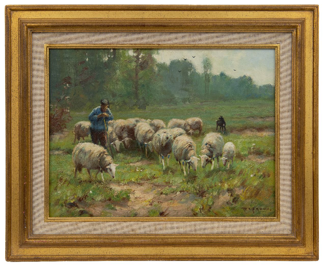 Nefkens M.J.  | Martinus Jacobus Nefkens | Schilderijen te koop aangeboden | Op de heide, olieverf op doek 30,1 x 40,2 cm, gesigneerd rechtsonder