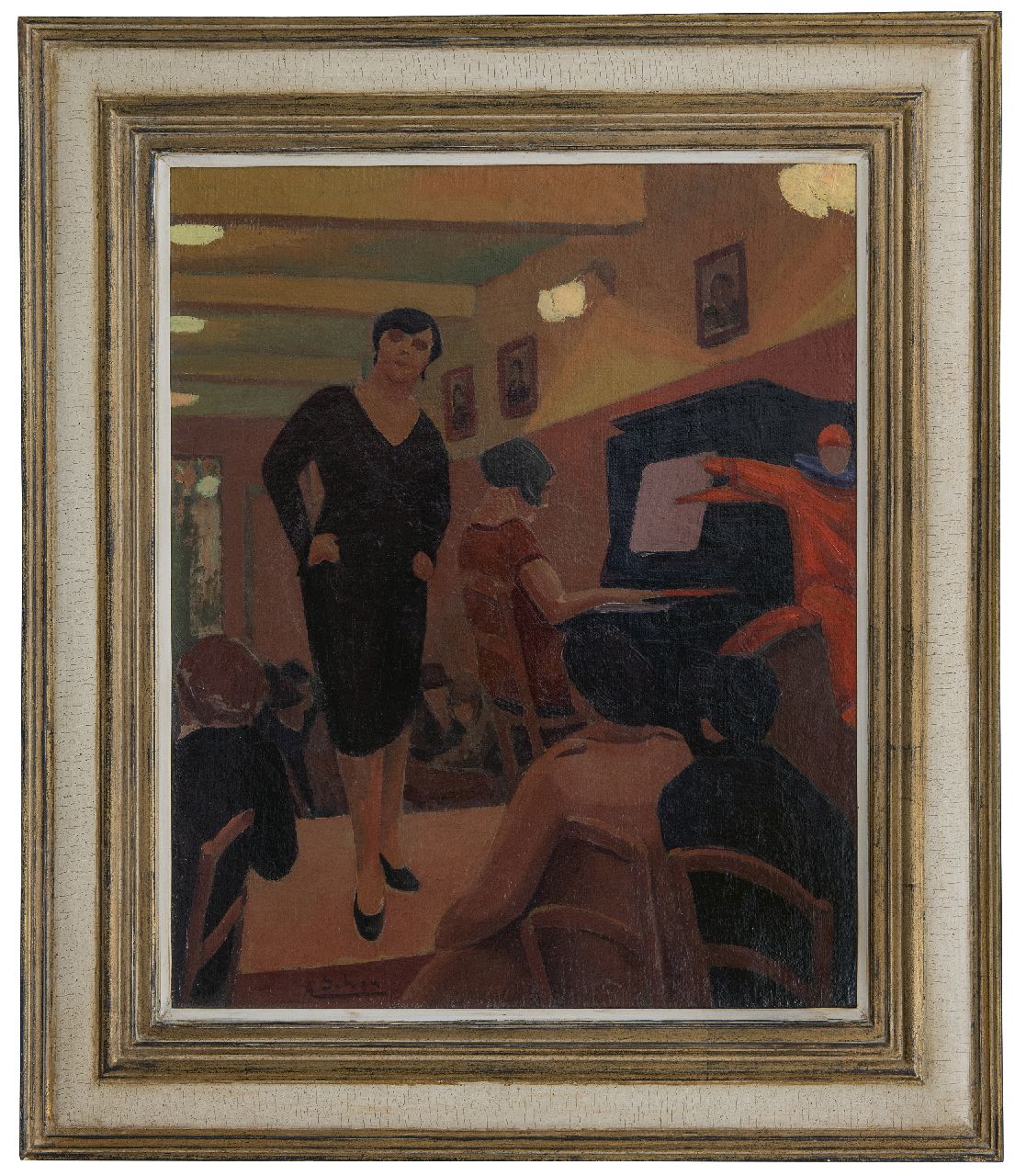 Schön A. | Arthur Schön | Schilderijen te koop aangeboden | Cabaret, olieverf op doek 60,5 x 50,5 cm, gesigneerd linksonder en verso gedateerd 1928 Schön A. | Arthur Schön | Schilderijen te koop aangeboden | Cabaret, olieverf op doek 60,5 x 50,5 cm, gesigneerd linksonder en verso gedateerd 1928