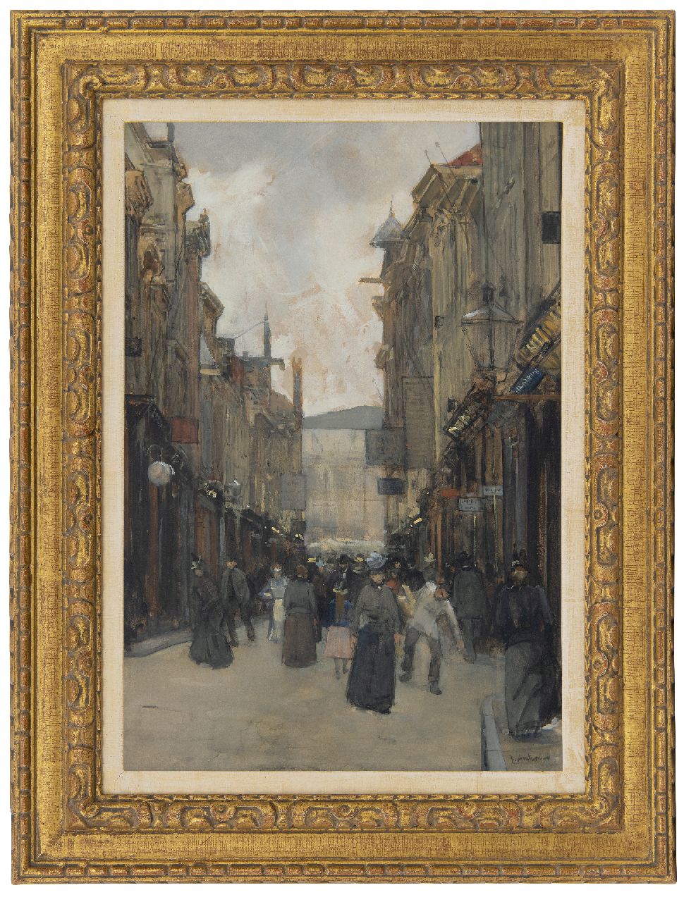 Arntzenius P.F.N.J. | Pieter Florentius Nicolaas Jacobus 'Floris' Arntzenius | Aquarellen en tekeningen te koop aangeboden | Drukbevolkte Spuistraat in Den Haag, aquarel en gouache op papier 50,1 x 33,9 cm, gesigneerd rechtsonder Arntzenius P.F.N.J. | Pieter Florentius Nicolaas Jacobus 'Floris' Arntzenius | Aquarellen en tekeningen te koop aangeboden | Drukbevolkte Spuistraat in Den Haag, aquarel en gouache op papier 50,1 x 33,9 cm, gesigneerd rechtsonder