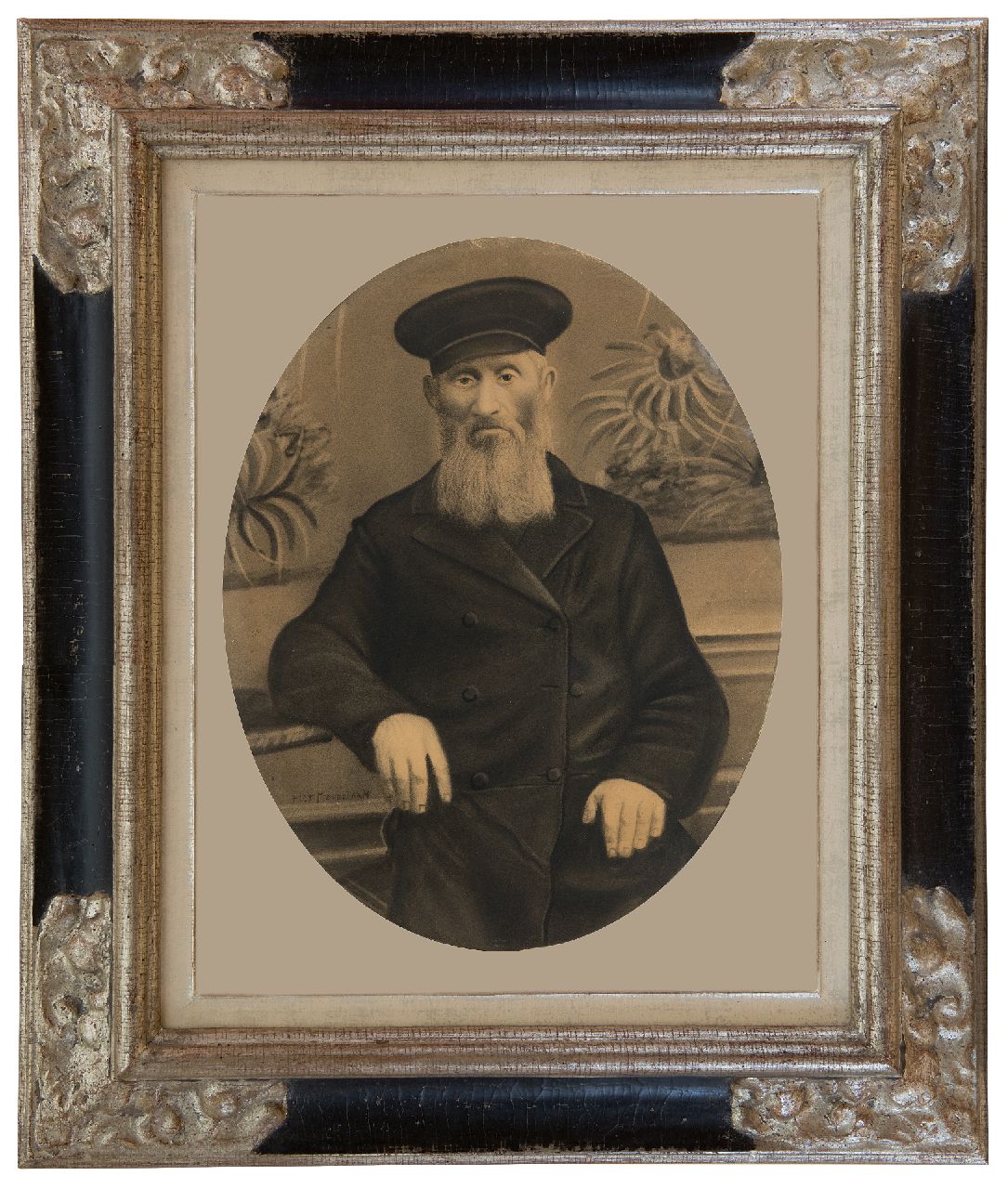 Mondriaan P.C.  | Pieter Cornelis 'Piet' Mondriaan, Portret van een oude man, houtskool op papier 52,3 x 39,5 cm, gesigneerd links van het midden