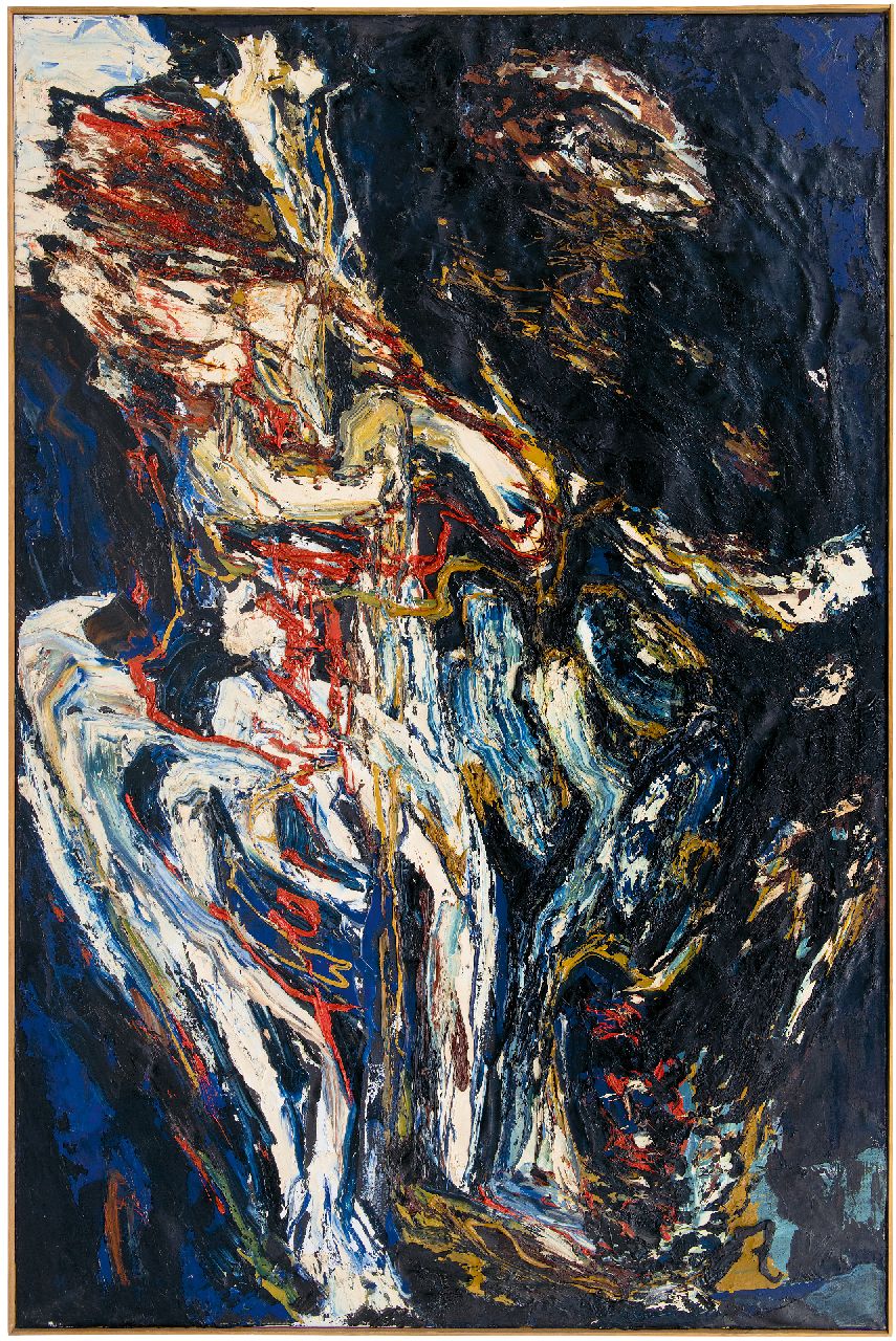Hunziker F.  | Frieda Hunziker, Witte vorm, olieverf op doek 165,3 x 110,5 cm, te dateren 1964