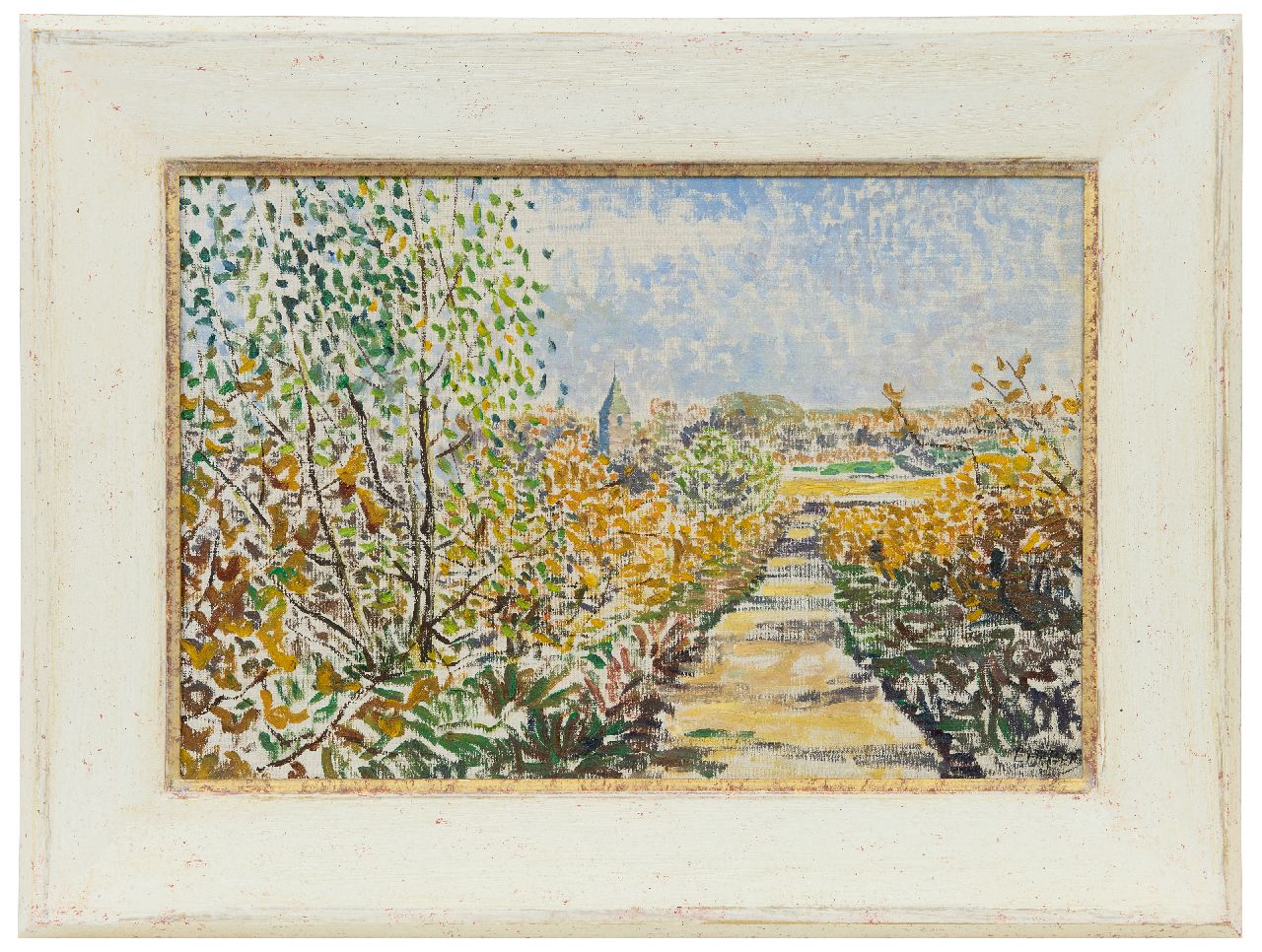 Pijpers E.E.  | 'Edith' Elizabeth Pijpers | Schilderijen te koop aangeboden | Landweggetje in de zomer, olieverf op doek 32,7 x 48,8 cm, gesigneerd rechtsonder