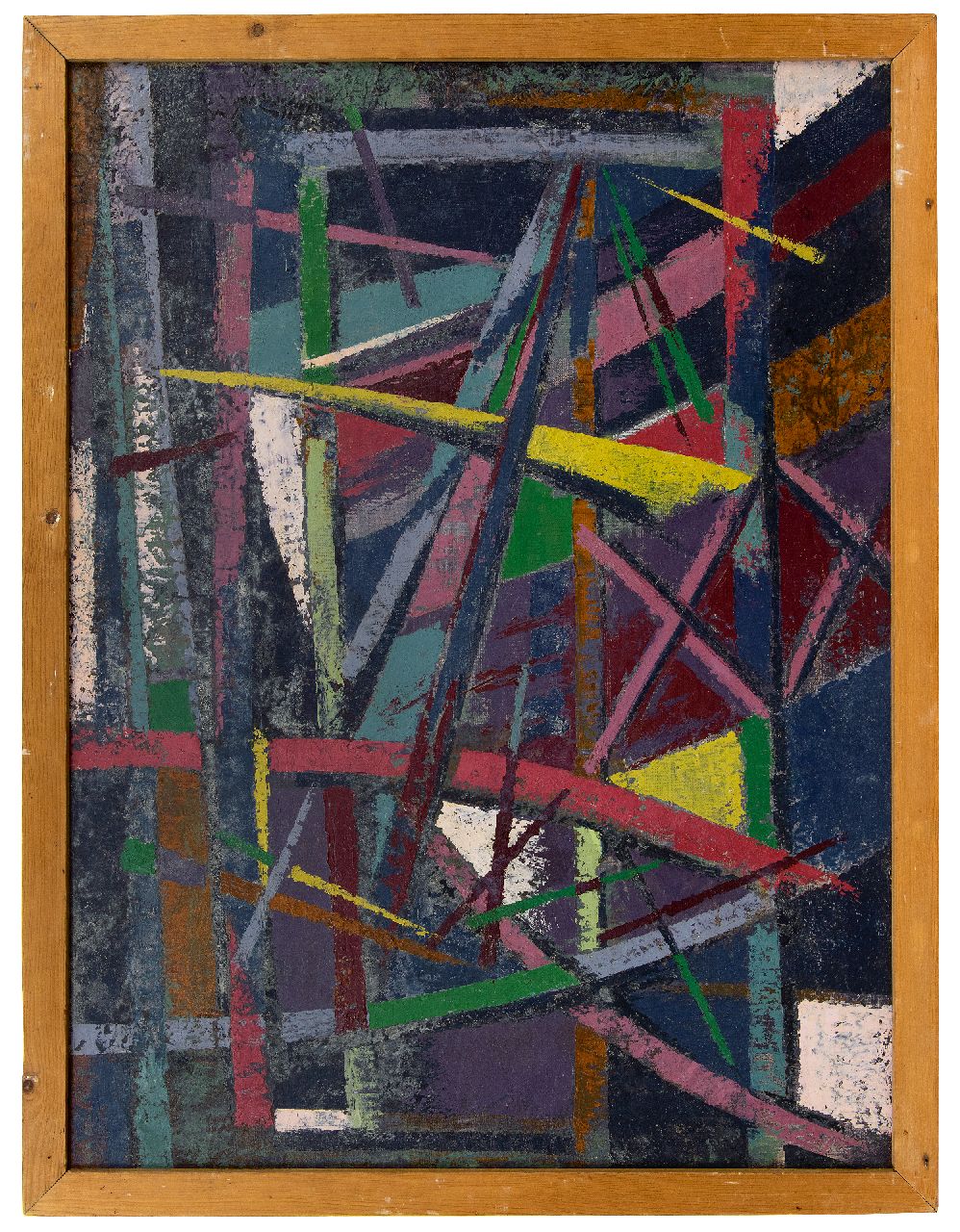 Hunziker F. | Frieda Hunziker, Compositie, olieverf op doek 80,2 x 60,2 cm, gesigneerd verso en te dateren 1948 Hunziker F. | Frieda Hunziker, Compositie, olieverf op doek 80,2 x 60,2 cm, gesigneerd verso en te dateren 1948