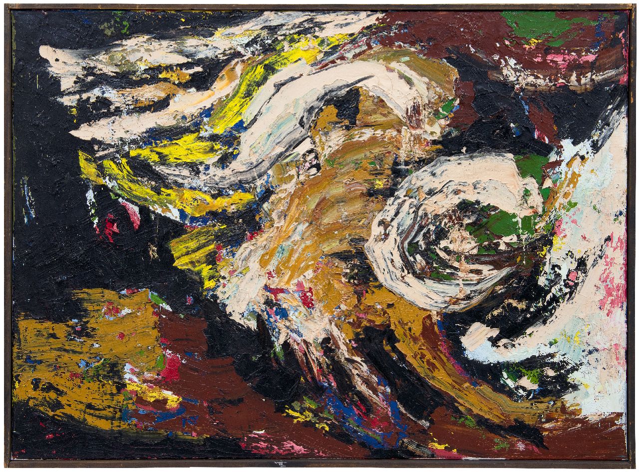 Hunziker F. | Frieda Hunziker, Image, olieverf op doek 75,0 x 100,0 cm, gesigneerd op spieraam en te dateren 1962 Hunziker F. | Frieda Hunziker, Image, olieverf op doek 75,0 x 100,0 cm, gesigneerd op spieraam en te dateren 1962