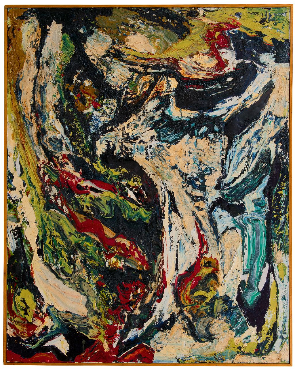 Hunziker F. | Frieda Hunziker, Het geheim, olieverf op doek 125,1 x 99,7 cm, gesigneerd verso en te dateren 1962 Hunziker F. | Frieda Hunziker, Het geheim, olieverf op doek 125,1 x 99,7 cm, gesigneerd verso en te dateren 1962