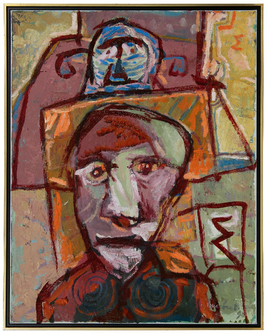 Lucebert (Lubertus Jacobus Swaanswijk)   | Lucebert (Lubertus Jacobus Swaanswijk) | Schilderijen te koop aangeboden | Zonder titel, olieverf op doek 90,3 x 70,4 cm, gesigneerd rechtsonder en gedateerd '90