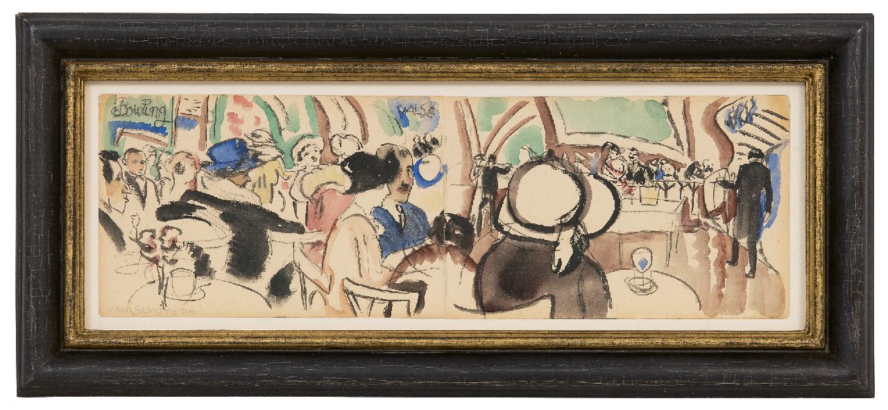 Sluijters J.C.B. | Johannes Carolus Bernardus 'Jan' Sluijters | Aquarellen en tekeningen te koop aangeboden | Danshal, aquarel op papier 11,5 x 36,8 cm, gesigneerd linksonder Sluijters J.C.B. | Johannes Carolus Bernardus 'Jan' Sluijters | Aquarellen en tekeningen te koop aangeboden | Danshal, aquarel op papier 11,5 x 36,8 cm, gesigneerd linksonder