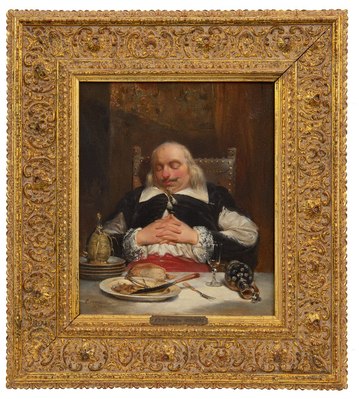 Hamman E.J. | 'Edouard' Jean Conrad Hamman, Le gourmand, olieverf op paneel 32,9 x 27,9 cm, gesigneerd linksonder en gedateerd 1841 Hamman E.J. | 'Edouard' Jean Conrad Hamman, Le gourmand, olieverf op paneel 32,9 x 27,9 cm, gesigneerd linksonder en gedateerd 1841
