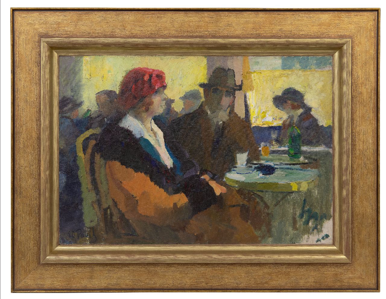 Pavil E.A. | 'Elie' Anatole Pavil | Schilderijen te koop aangeboden | Au café, Paris, olieverf op doek 38,3 x 55,4 cm, gesigneerd linksonder Pavil E.A. | 'Elie' Anatole Pavil | Schilderijen te koop aangeboden | Au café, Paris, olieverf op doek 38,3 x 55,4 cm, gesigneerd linksonder