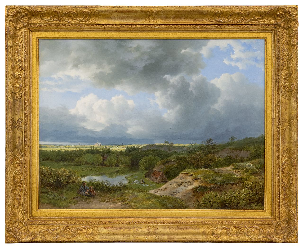 Koekkoek B.C. | Barend Cornelis Koekkoek | Schilderijen te koop aangeboden | Panoramisch landschap met bleekveld en Haarlem in de verte, olieverf op doek 39,4 x 52,6 cm, gesigneerd rechtsonder en gedateerd 1836 Koekkoek B.C. | Barend Cornelis Koekkoek | Schilderijen te koop aangeboden | Panoramisch landschap met bleekveld en Haarlem in de verte, olieverf op doek 39,4 x 52,6 cm, gesigneerd rechtsonder en gedateerd 1836