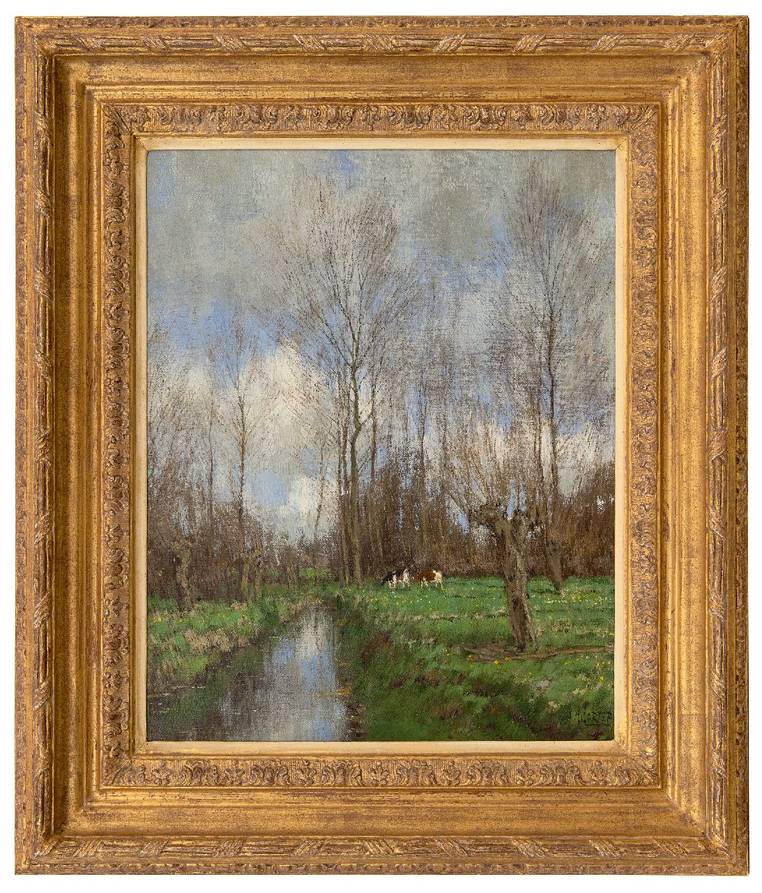 Gorter A.M.  | 'Arnold' Marc Gorter | Schilderijen te koop aangeboden | Gezicht op de Vordense Beek, olieverf op doek 49,5 x 39,4 cm, gesigneerd rechtsonder