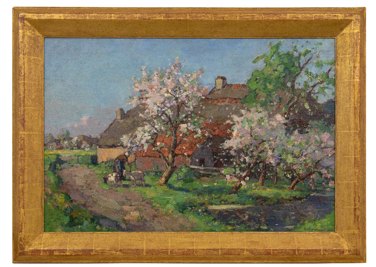 Leeuwen H. van | Hendrik 'Henk' van Leeuwen | Schilderijen te koop aangeboden | Voorjaar bij Montfoort, olieverf op doek 60,8 x 90,9 cm, gesigneerd rechtsonder Leeuwen H. van | Hendrik 'Henk' van Leeuwen | Schilderijen te koop aangeboden | Voorjaar bij Montfoort, olieverf op doek 60,8 x 90,9 cm, gesigneerd rechtsonder