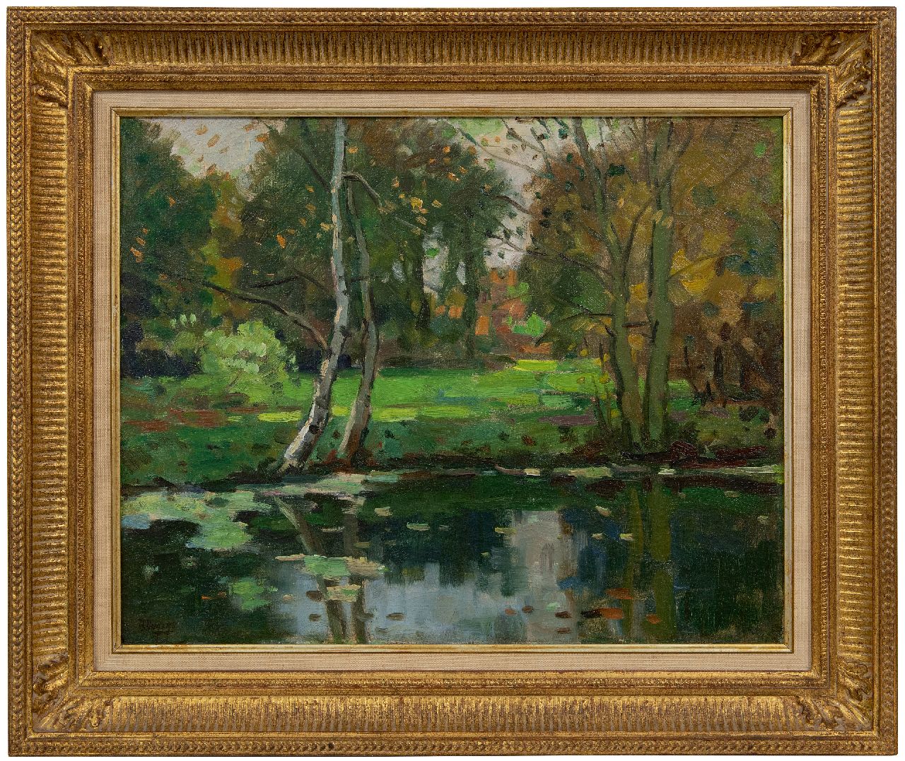 Viegers B.P.  | Bernardus Petrus 'Ben' Viegers | Schilderijen te koop aangeboden | Herfstlandschap, olieverf op doek 40,3 x 50,3 cm, gesigneerd linksonder