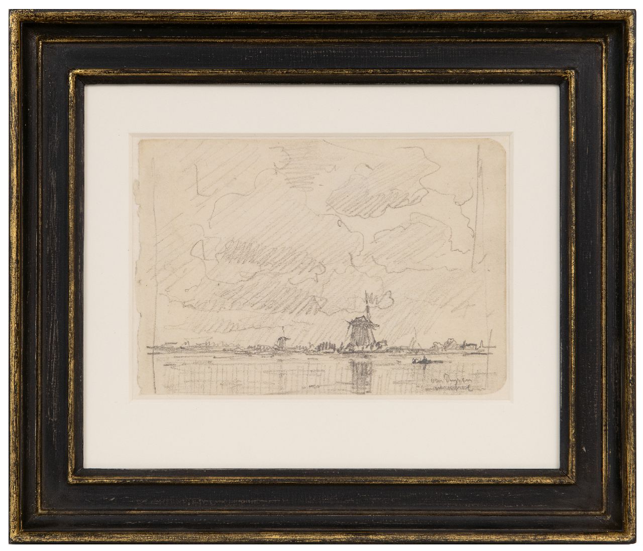 Dongen C.T.M. van | Cornelis Theodorus Maria 'Kees' van Dongen | Aquarellen en tekeningen te koop aangeboden | Overschie, zwart krijt op papier 10,9 x 15,9 cm, gesigneerd rechtsonder Dongen C.T.M. van | Cornelis Theodorus Maria 'Kees' van Dongen | Aquarellen en tekeningen te koop aangeboden | Overschie, zwart krijt op papier 10,9 x 15,9 cm, gesigneerd rechtsonder