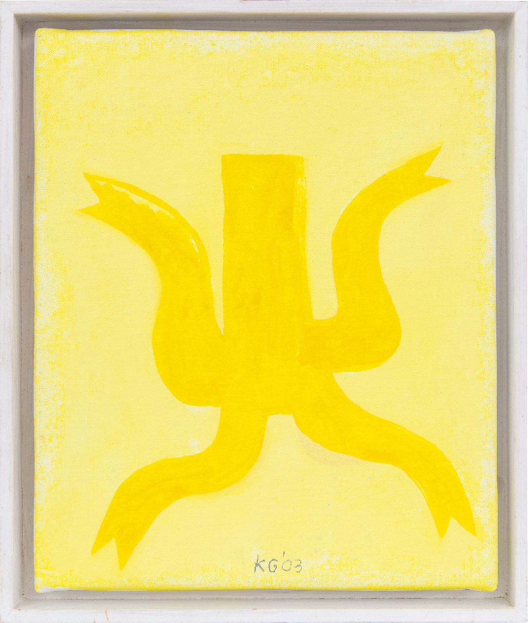 Gubbels K. | Klaas Gubbels | Schilderijen te koop aangeboden | Gele viertuit, acryl op doek 30,4 x 25,0 cm, gesigneerd middenonder en gedateerd '03 Gubbels K. | Klaas Gubbels | Schilderijen te koop aangeboden | Gele viertuit, acryl op doek 30,4 x 25,0 cm, gesigneerd middenonder en gedateerd '03