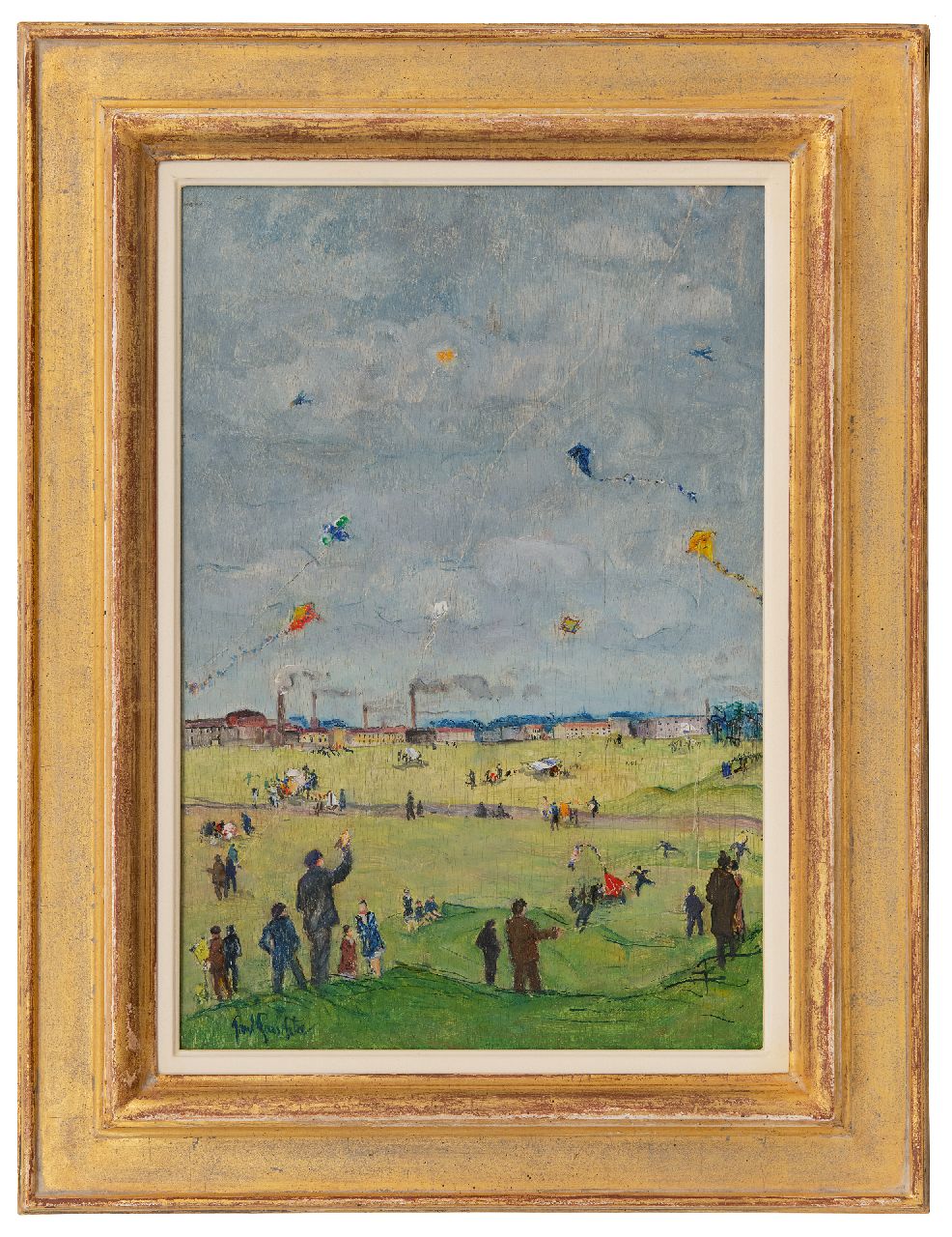 Paeschke P. | Paul Paeschke | Schilderijen te koop aangeboden | Vliegeren op het Tempelhofer Feld in Berlijn, olieverf op paneel 45,0 x 30,8 cm, gesigneerd linksonder en te dateren ca. 1910 Paeschke P. | Paul Paeschke | Schilderijen te koop aangeboden | Vliegeren op het Tempelhofer Feld in Berlijn, olieverf op paneel 45,0 x 30,8 cm, gesigneerd linksonder en te dateren ca. 1910