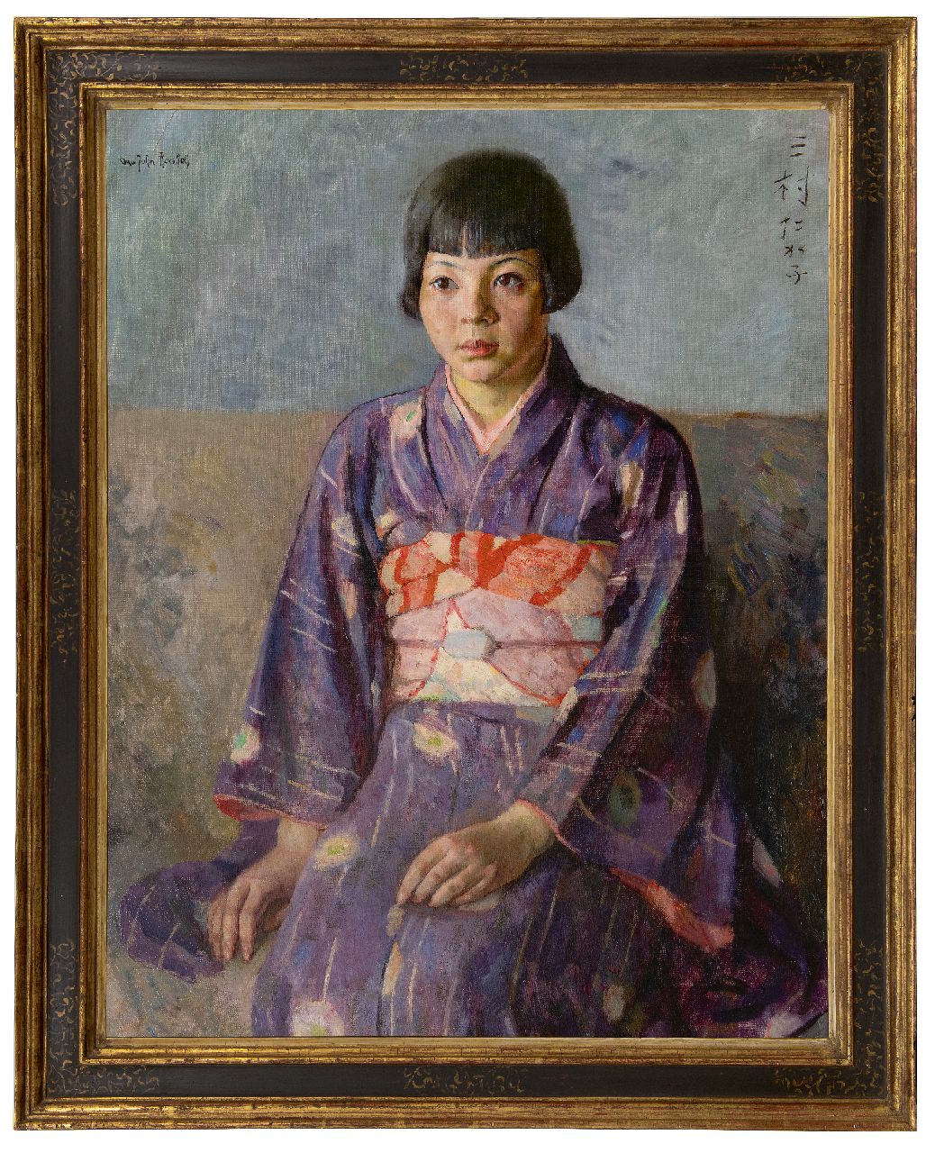 Herschel O.J. | Otto John Herschel | Schilderijen te koop aangeboden | Meisje in Japanse kimono, olieverf op doek 91,8 x 71,5 cm, gesigneerd linksboven Herschel O.J. | Otto John Herschel | Schilderijen te koop aangeboden | Meisje in Japanse kimono, olieverf op doek 91,8 x 71,5 cm, gesigneerd linksboven